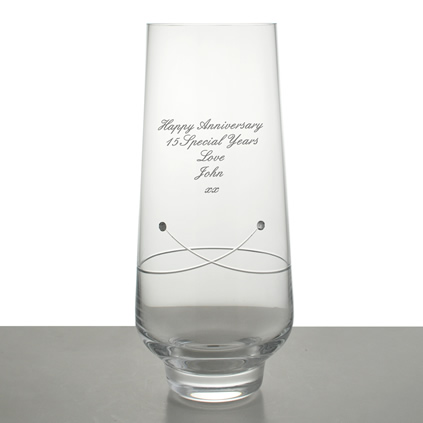 Personalised Diamante Celebration Vase