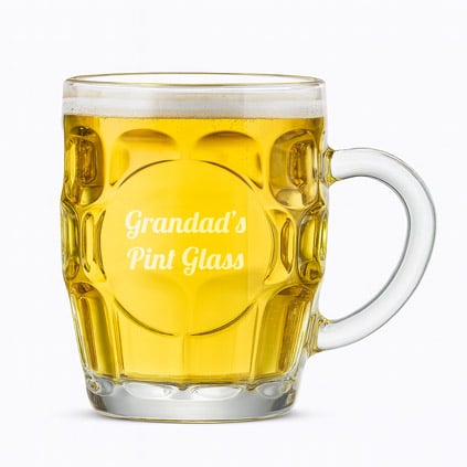 Personalised Dimple Pint Glass