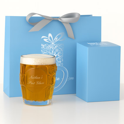 Personalised Dimple Pint Glass