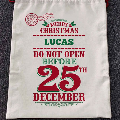 Personalised Christmas Santa Sack - Do Not Open Before