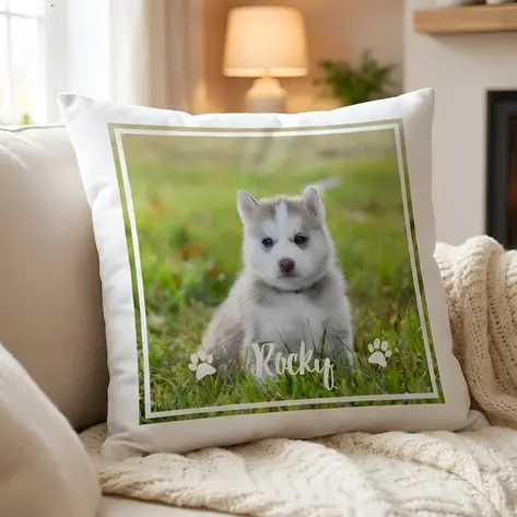 Personalised Photo Cushion - Dog Lover