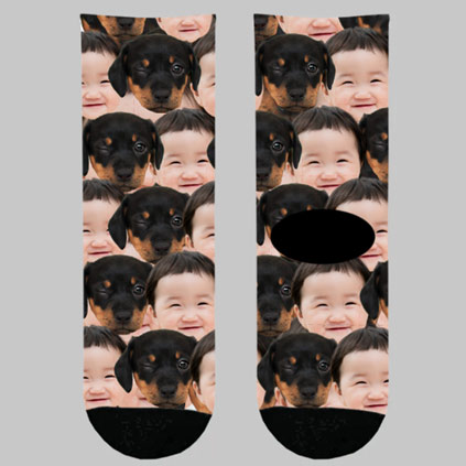 Personalised Couples Face Upload Socks