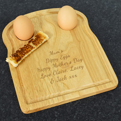 Personalised Egg And Toast Board Any Message