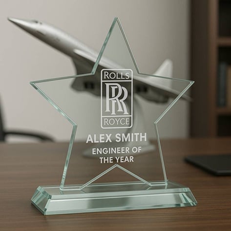 Finished engraved award