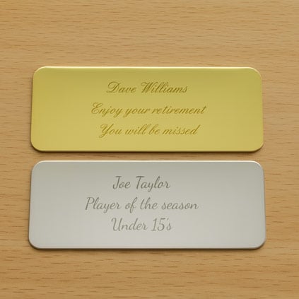 Personalised Self-Adhesive Plaque