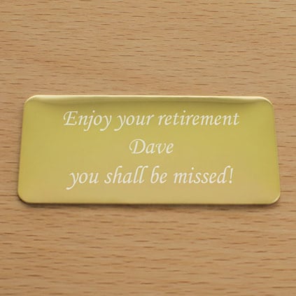 Personalised Self-Adhesive Plaque