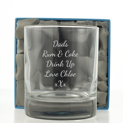 Engraved Stern Whisky Glass