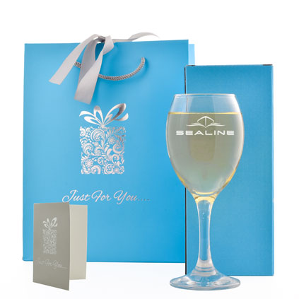 Logo Engraved Personalised Wine Glass