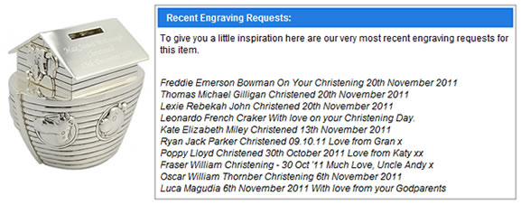 engraved baptism gifts