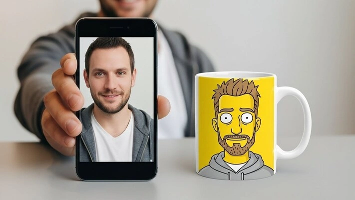 Personalised Simpsons Style Mug