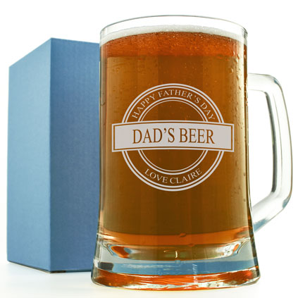 Personalised Father's Day Pint Glass Gift
