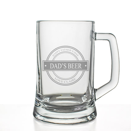 Personalised Father's Day Pint Glass Gift