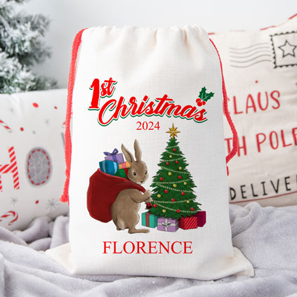 Personalised Christmas Santa Sack - First Christmas
