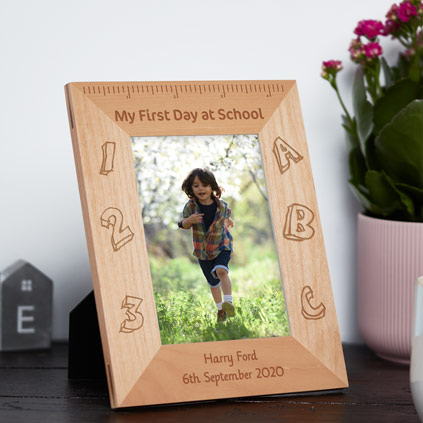 First Day At School Personalised Photo Frame