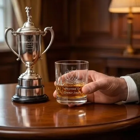 Logo Engraved Personalised Whiskey Tumbler