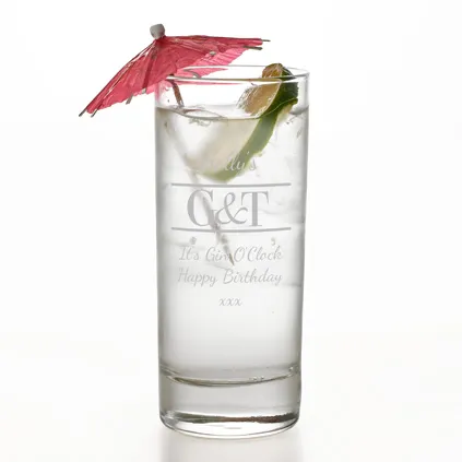 Personalised Gin & Tonic Hiball Glass