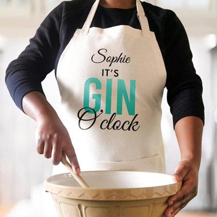 Personalised Apron - Gin O'clock