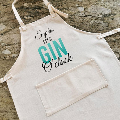 Personalised Apron - Gin O'clock