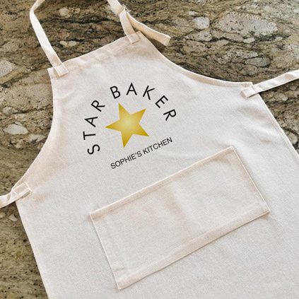 Personalised Apron - Gold Star Baker