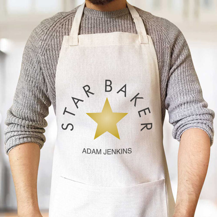 Personalised Apron - Gold Star Baker