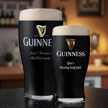Personalised Guinness Half Pint Glass