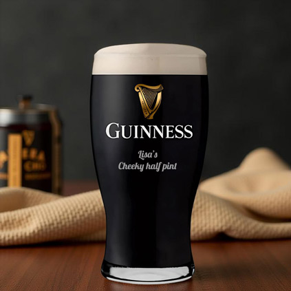 Personalised Guinness Half Pint Glass