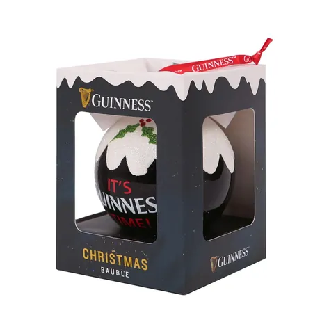 Official Guinness Christmas Bauble - Black 8cm