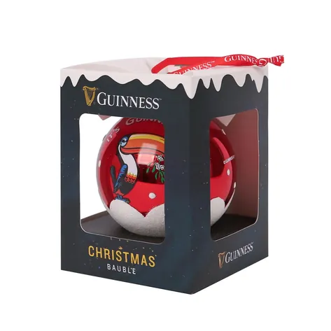 Official Guinness Toucan Christmas Bauble - Red 8cm