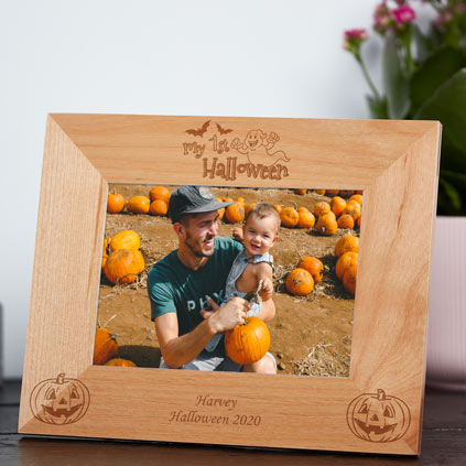 Personalised My First Halloween Maple Photo Frame
