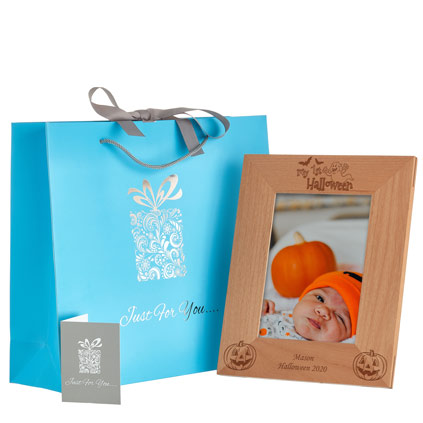 Personalised My First Halloween Maple Photo Frame