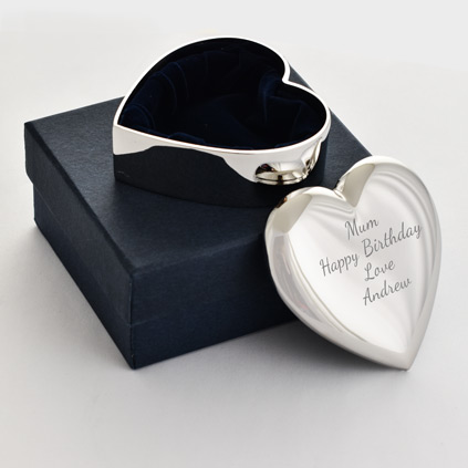 Personalised Silver Heart Trinket