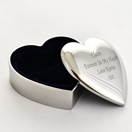 Personalised Silver Heart Trinket