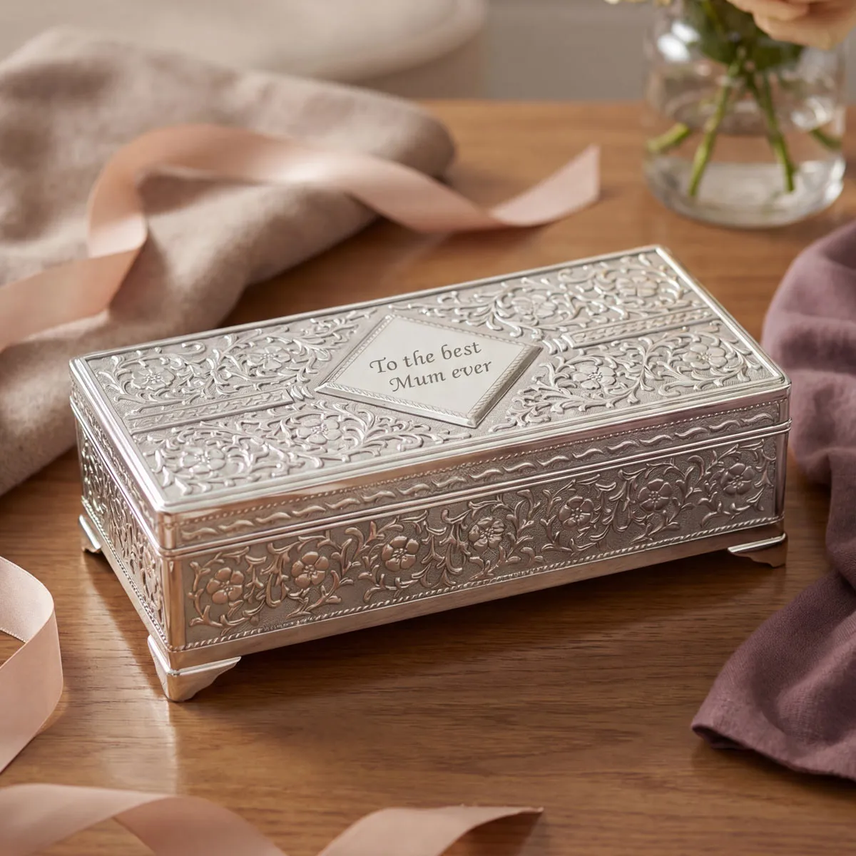 Antique Personalised Jewellery Box