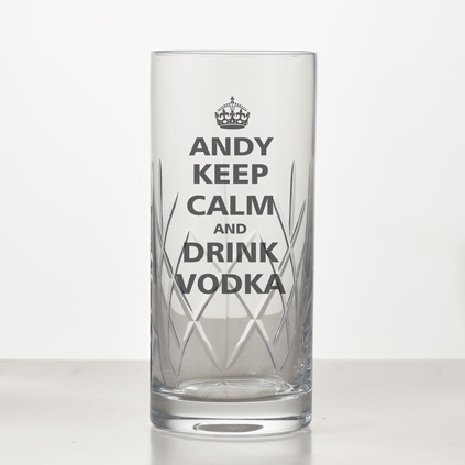 Keep Calm Personalised Vodka Glass