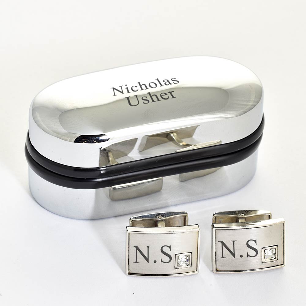 Engraved Groomsmen Cufflinks And Gift Box - Click Image to Close