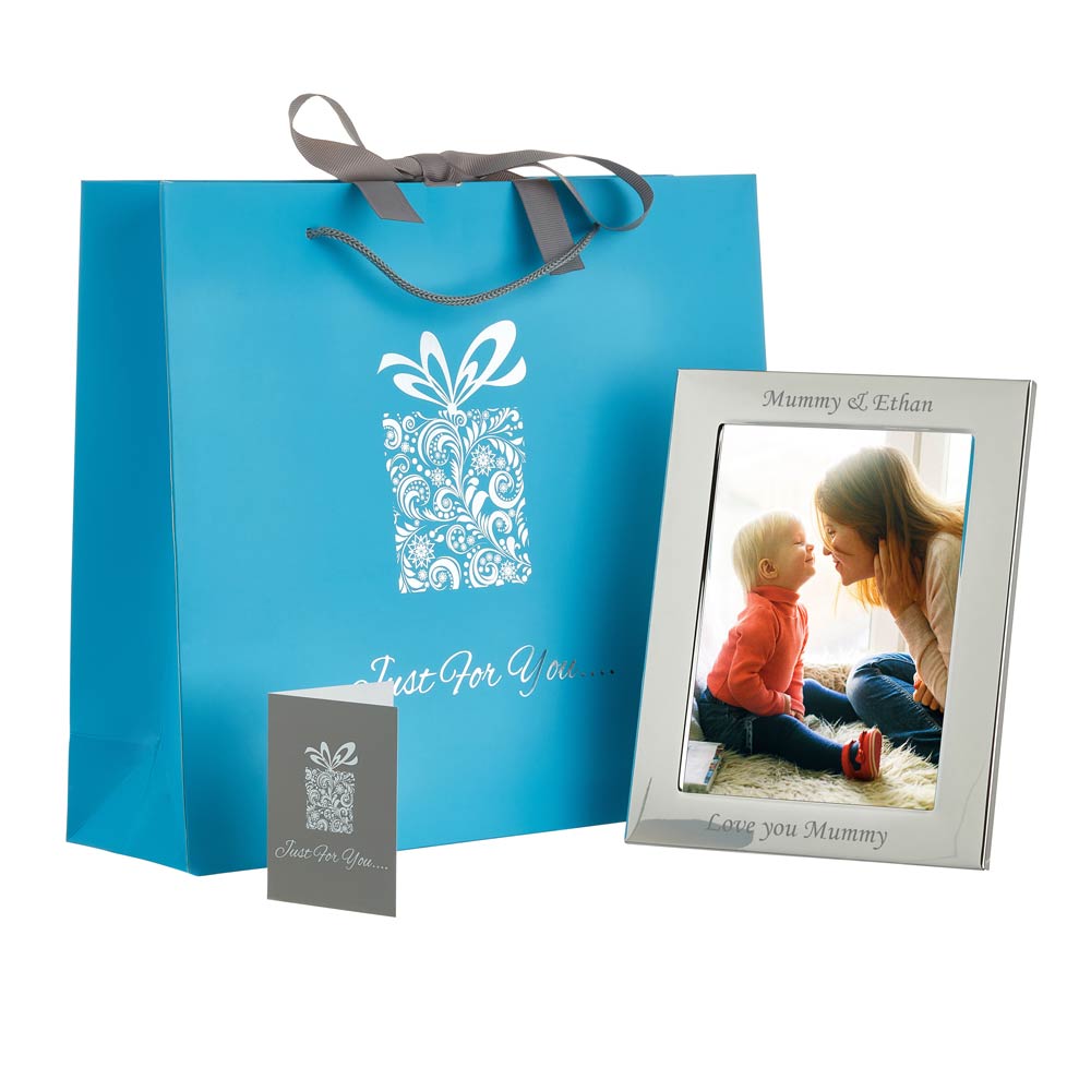 Engraved Silver Photo Frame Optional Photo Upload - Click Image to Close
