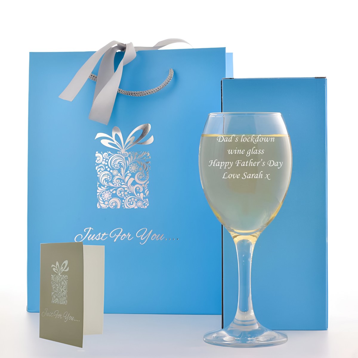 Engraved Wine Glass With Luxury Gift Bag And Box - Click Image to Close