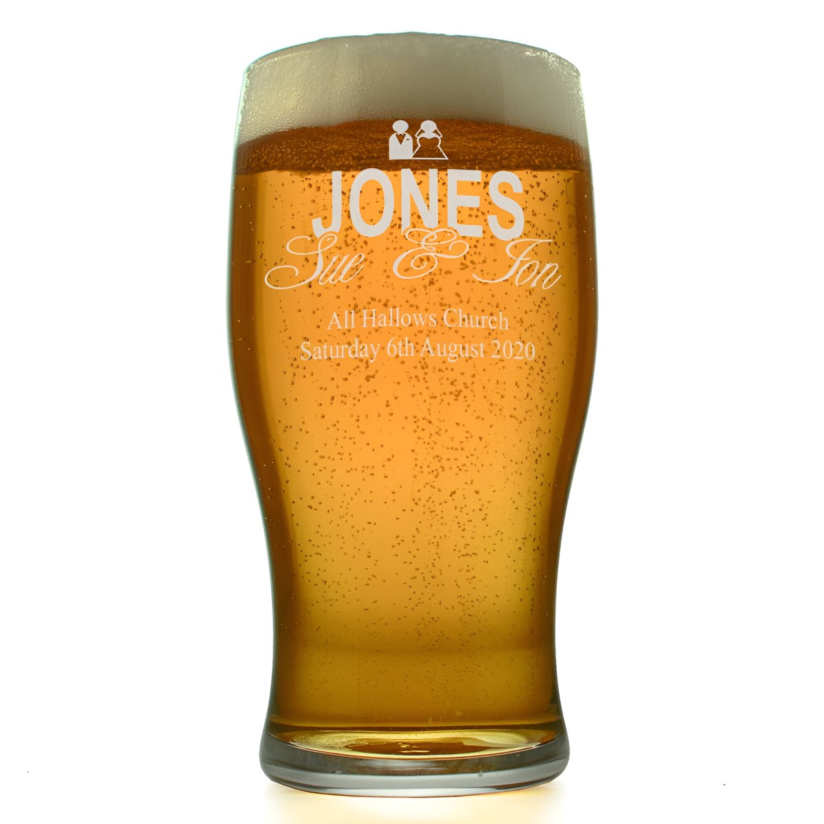 Engraved Wedding Pint Glass Ideal Best Man Gift - Click Image to Close