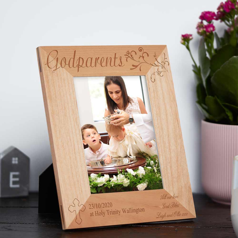 Engraved Christening Photo Frame - Click Image to Close