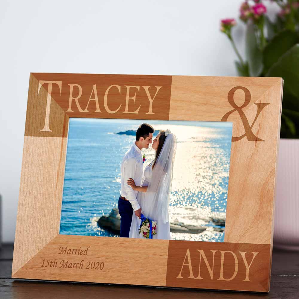 Bride And Groom Personalised Photo Frame - Click Image to Close