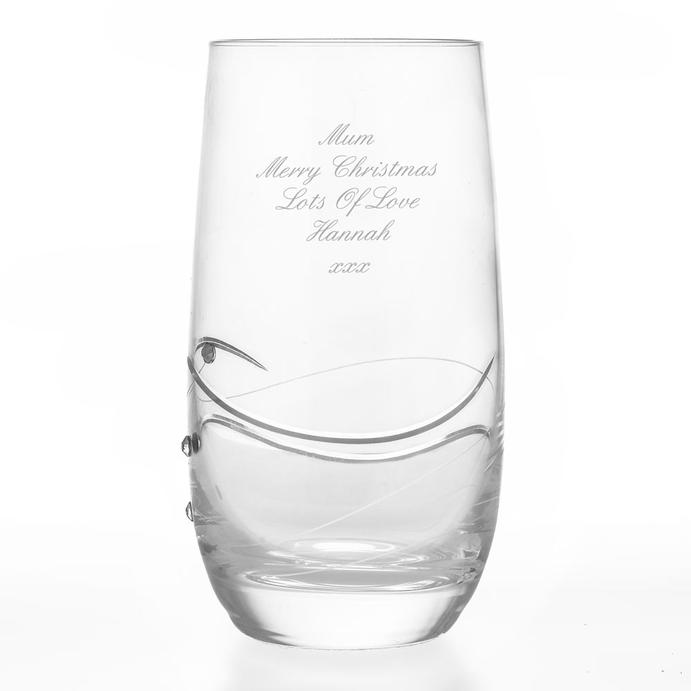 Personalised Crystal Hiball Glass With Swarovski Elements - Click Image to Close
