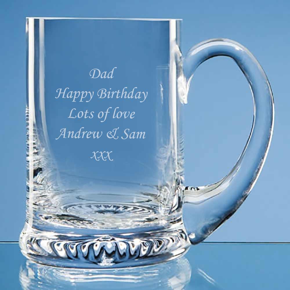 Personalised Traditional Crystal Tankard - Click Image to Close