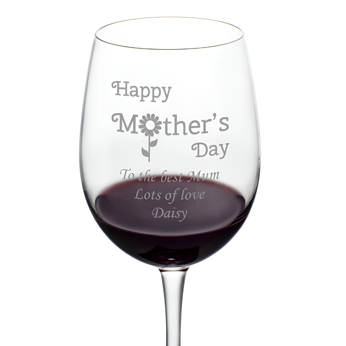 Mother's Day Daisy Wine Glass Mother's Day Daisy Wine Glass [10621SEMI
