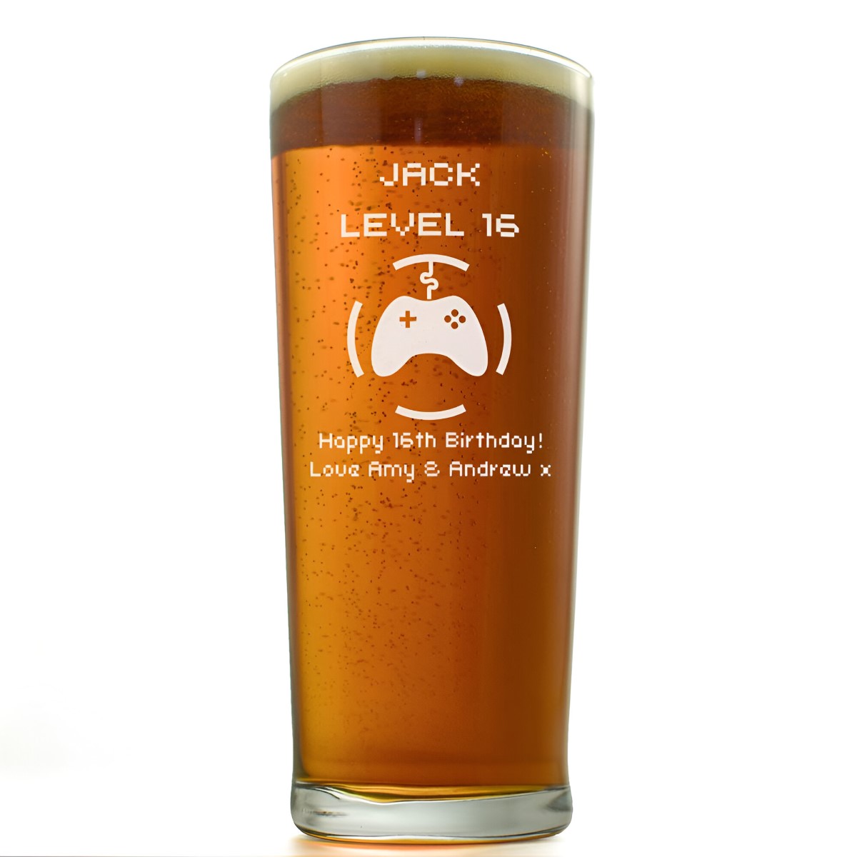 Personalised Gamer Pint Glass - Click Image to Close