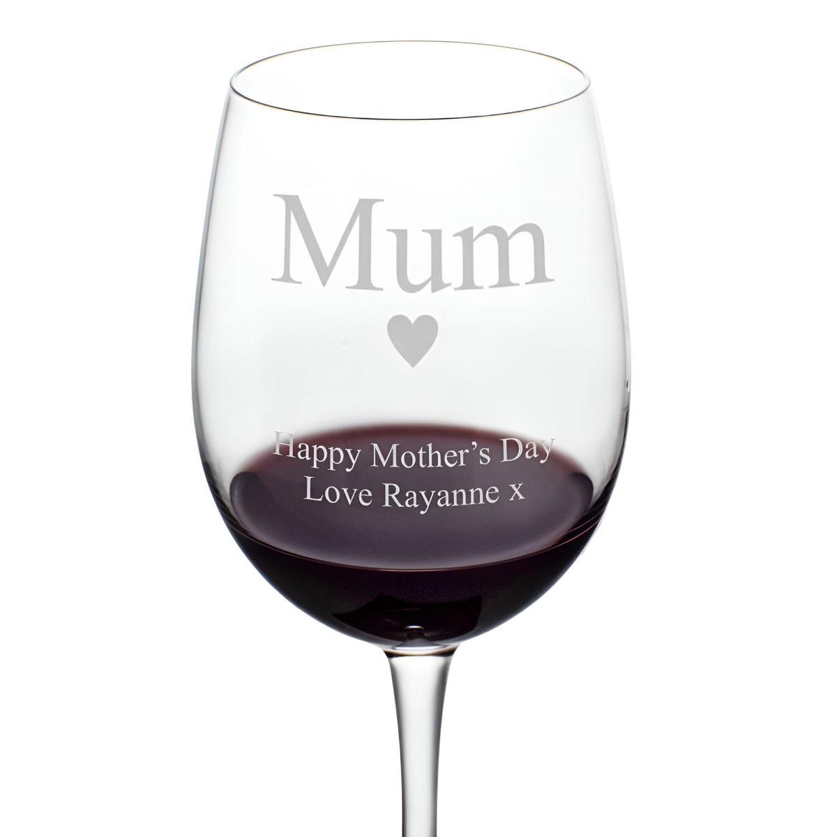 Personalised Mothers Day Wine Glass - Click Image to Close