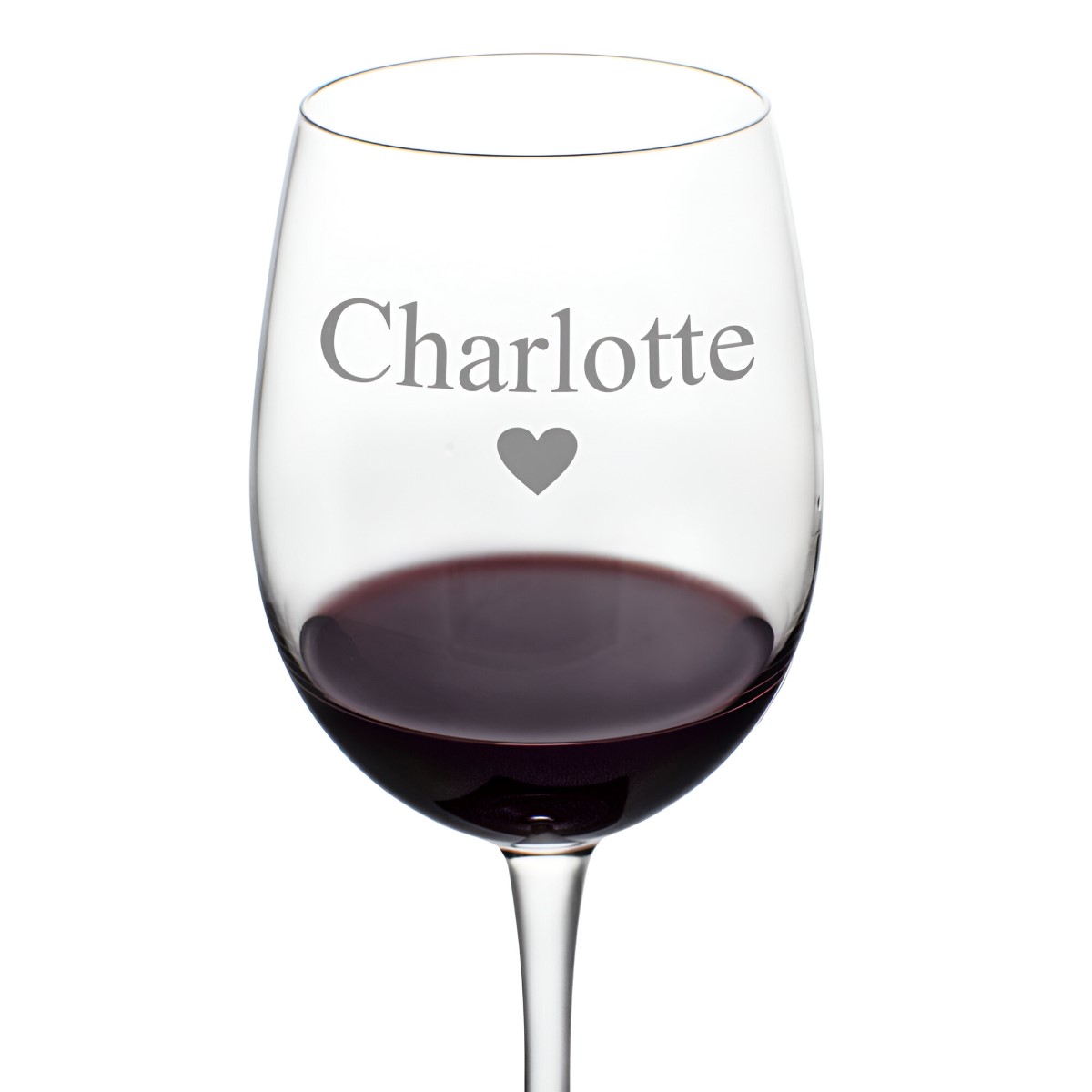 Personalised Love Hearts Wine Glass - Click Image to Close