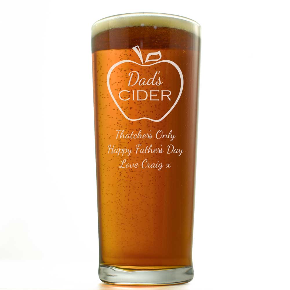 Personalised Cider Pint Glass - Click Image to Close