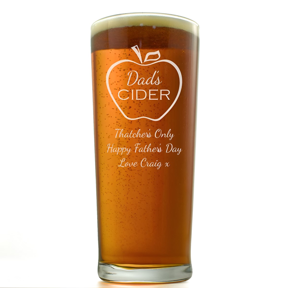 Personalised Cider Pint Glass - Click Image to Close