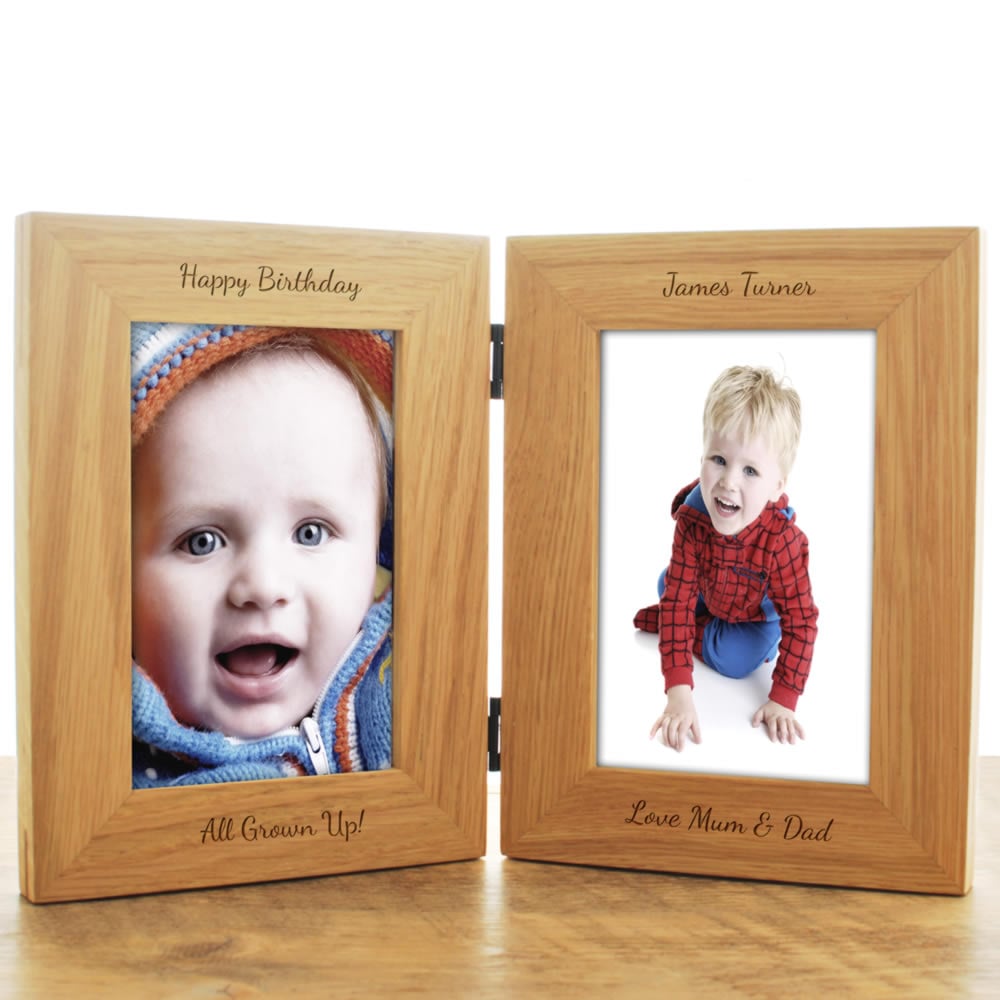Double Wooden Oak Frame - Click Image to Close