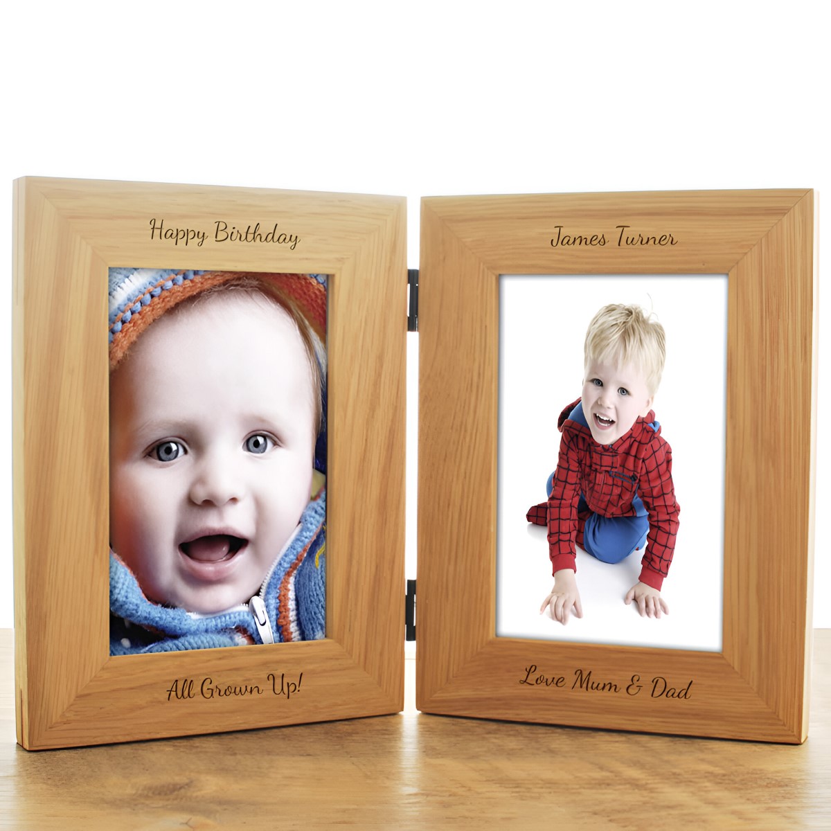 Double Wooden Oak Frame - Click Image to Close